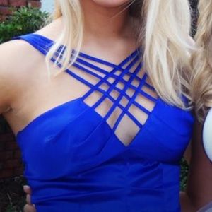 Royal blue cocktail dress